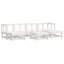  Ensemble de salon de jardin en bois de pin massif blanc, contreplaqué grand modulaire