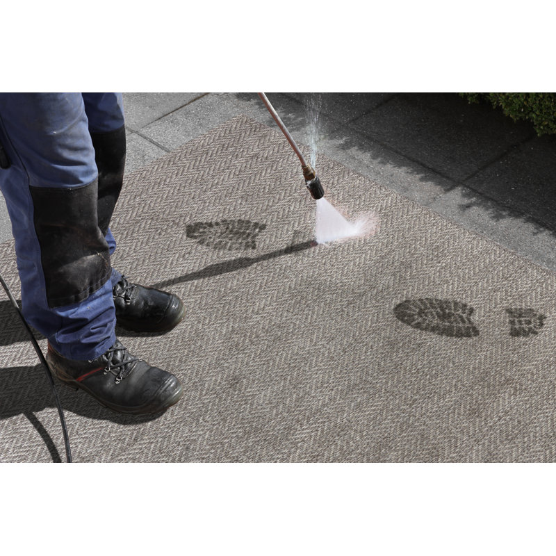 Caen Flatweave Grey Indoor/Outdoor Rug, Rectangle 120 x 170cm