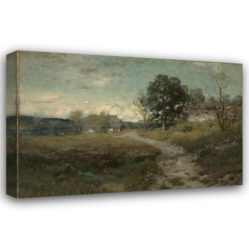 Arkville Landscape 24x17 Black Ornate Wood Framed Canvas Print
