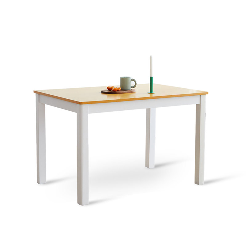 Table de salle à manger Davron, Chêne / Blanc