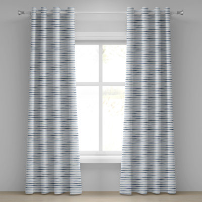 Sateen Semi Sheer Curtain Pair