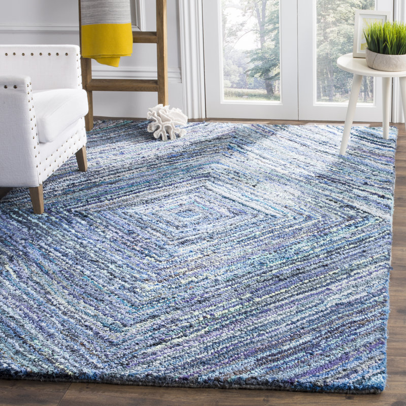 Tapis en coton touffeté à la main Baum, Rectangle 6 pi x 9 pi