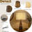 28'' Farmhouse Honey Brown Wood Bedside Table Lamp – Classic Drum Shape Nightstand Lamp with Beige Fabric Shade for Bedroom, Living Room