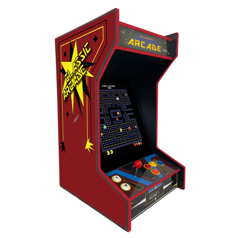 Machine d'arcade de table avec moniteur 19 po et 516 jeux rétro - entièrement assemblé, Rose