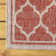 Hague Moroccan Trellis Textured Weave Red/Beige Indoor/Outdoor Rug