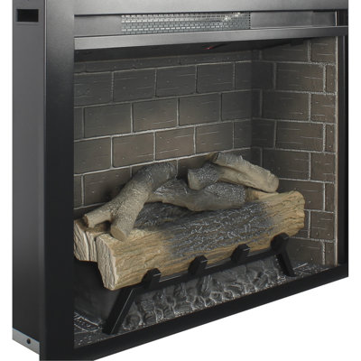 Infrared Electric Fireplace - 28 Inch, 1500w Heat, 4 Flame Colors, Adjustable Brightness, Realistic Crackling Sound, Double Protection, Vent 28" Insert Touch Panel, Overheat /ul ,