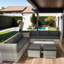 8 pièces - Patio - Extérieur avec rangement, -, Rembourrage confortable, Boîte de rangement pour sièges gris et noir