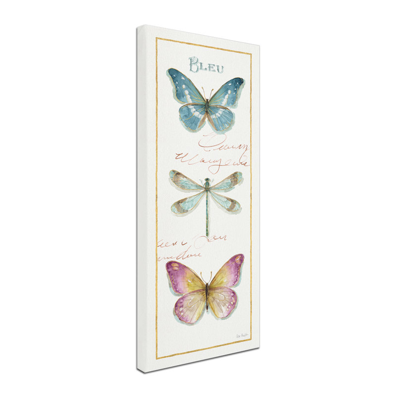 « arc-en-ciel papillons i », reproduction d’impression sur toile tendue, H 47 po x l 20 po x P 2 po