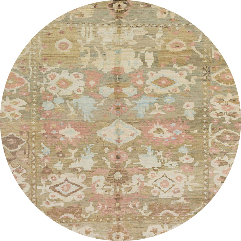 Abstract Indoor Rug, Round 7'