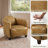 Paynesville Tufted Genuine Leather Upholstered Accent Arm Barrel Chair-548331411
