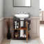 Under Sink Storage 24.4" H, 1 Door, 2 Shelves, 4 Legs, - Bathroom-11821976