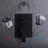 Modern Matte Black Celling Mount Shower System with High Pressure Shower Head, Handheld, Rough-in Valve Body & Trim Included