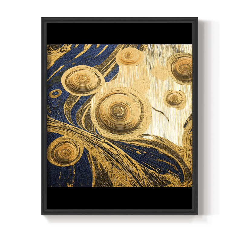 «Abstract Abstract», reproduction encadrée - prêt à accrocher, H 10 po x l 8 po, Noir