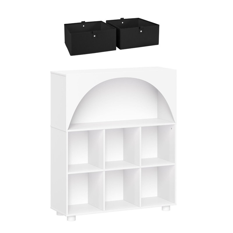 Armoire de rangement avec rangement à chaussures à 6 casiers avec tablettes Riverridge, Blanc/Noir
