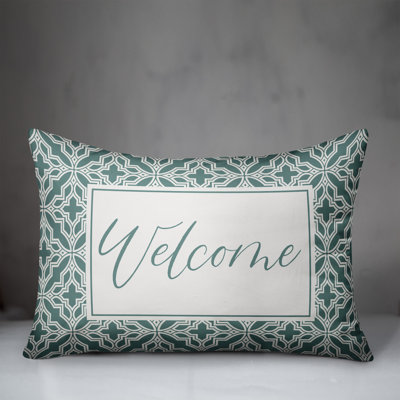 Geometric Outdoor Reversible Throw Pillow