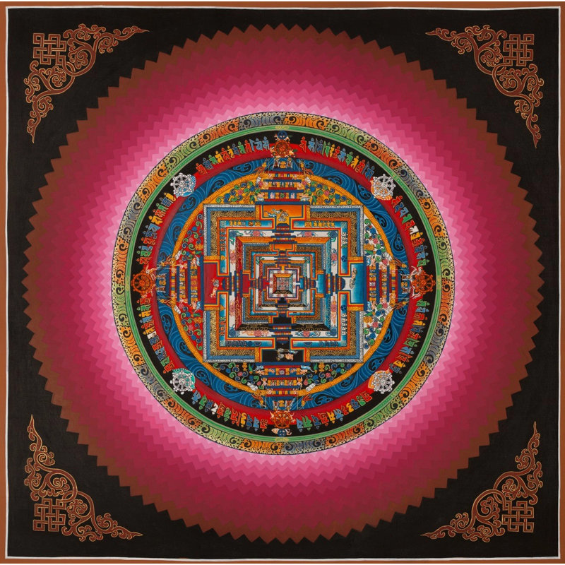 Kalachakra Mandala avec Aura (Thangka sans brocart)