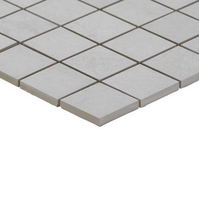 Bond 2x2 Matte Porcelain Mosaic Tile, Nimbus Silver