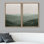 «Pastel Watercolor Geometric Landscape», 2 pièces