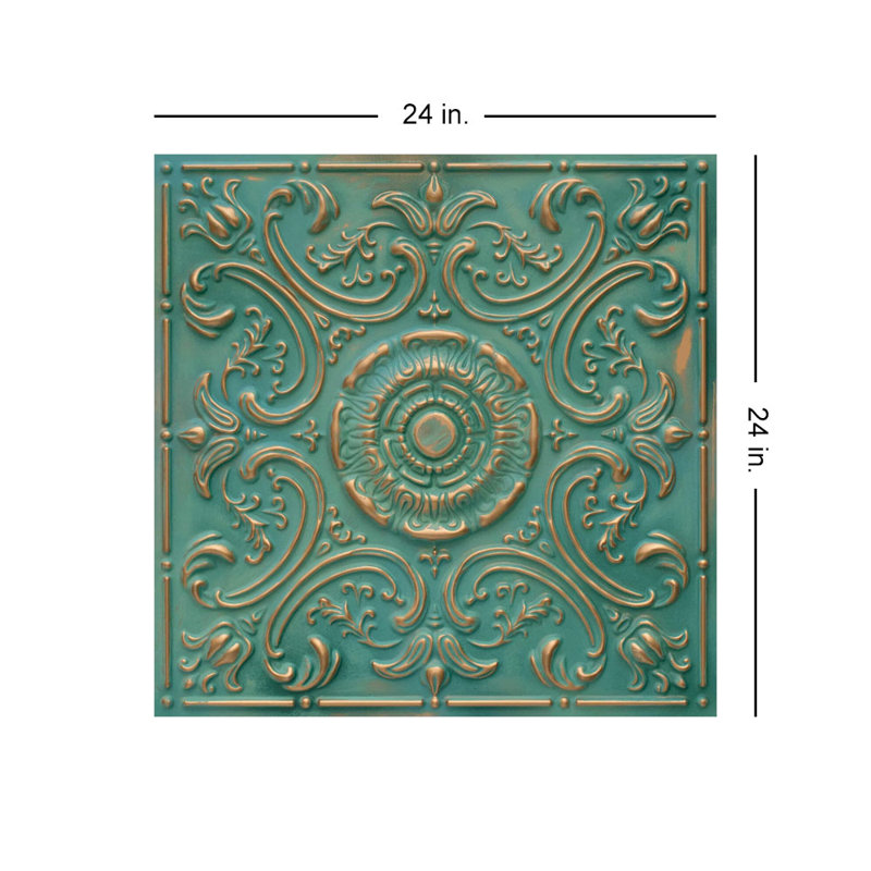Venice 2 ft. x 2 ft. Vintage Tin Faux Tin Ceiling Tile Set