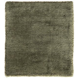 Modern Hand-Loomed Art Silk Light Moss Area Rug