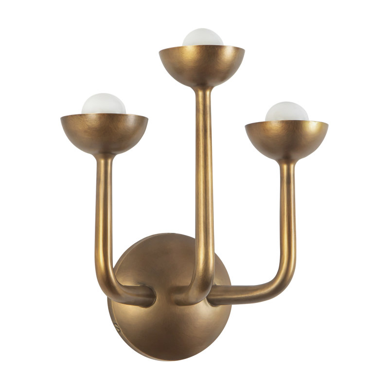 Spade 11-in Vintage Brass dimmable LED Wall/Vanity Light, Antique Brass