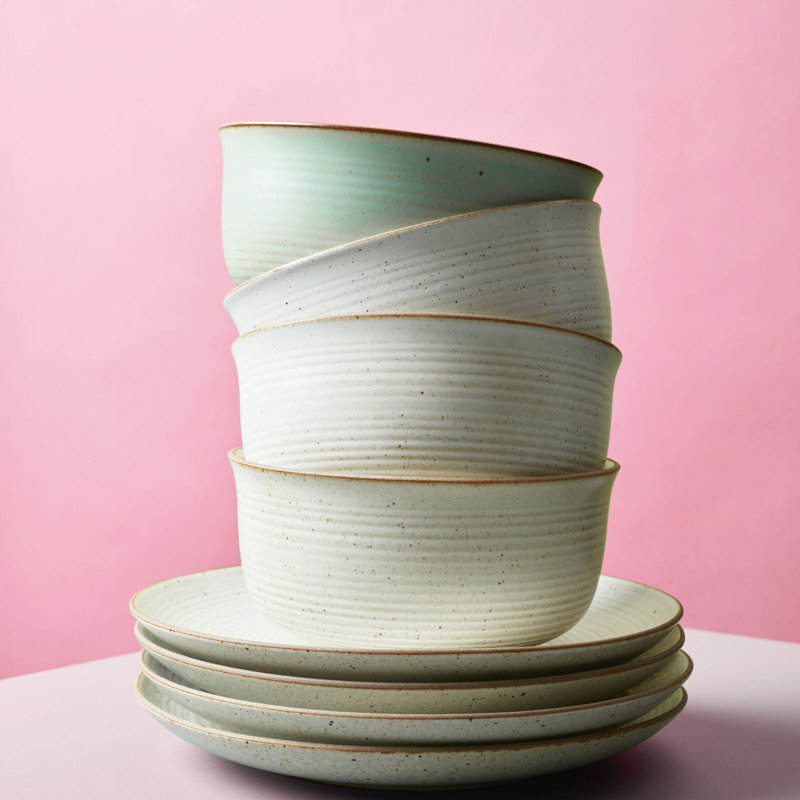 Nature Stoneware Salad/Dessert Plate, Beige/Sand