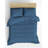 Luxurious Satin Super King Quilt Cover Set, 100% Cotton, Blue | Duvet Cover 102.4 x 86.6 inches, 2 Pillowcases 19.7 x 31.5 inches | Reactive Printing, Machine Washable, 211 Thread Count, Elegant Design with Button Closure-118908855-118908850