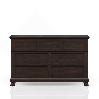 Commode sept tiroirs cerisier foncé