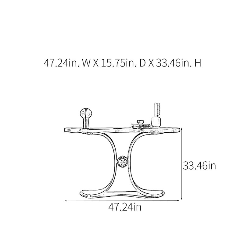 Console Modern Minimalist Art, H 33,46 po x l 47,24 po x P 15,75 po