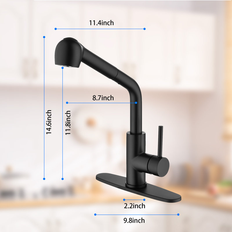 Robinet de cuisine NOvel, Noir mat