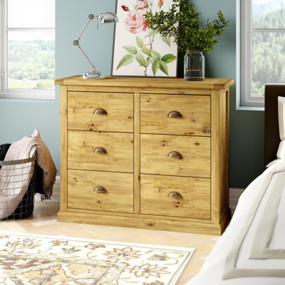 Sarkar 110cm W 6 - Drawer Chest of Drawers