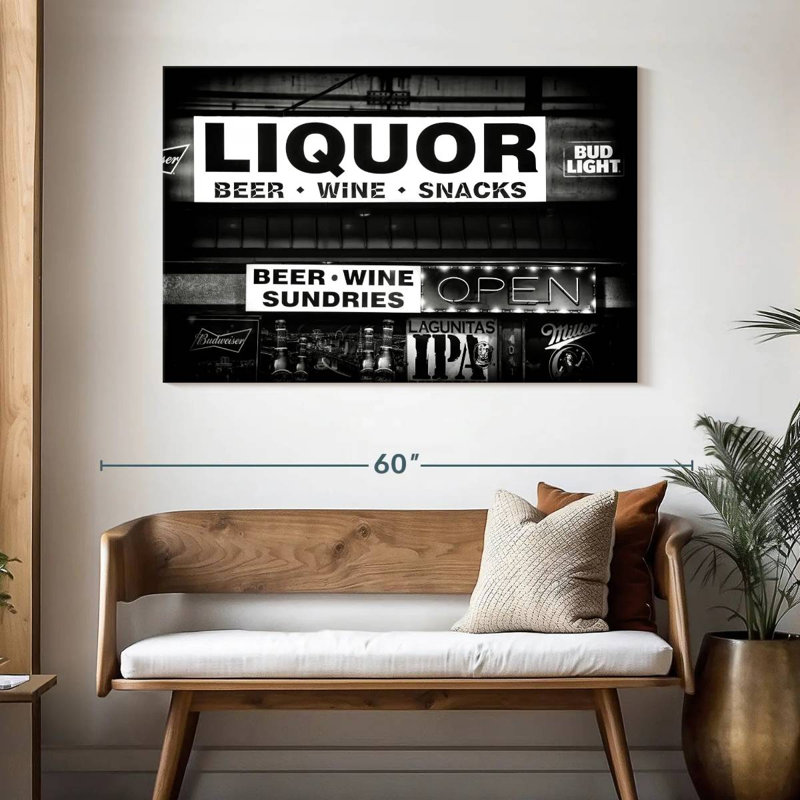 Tergel Black Nevada Liquor, H 32 po x l 48 po