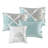 6 Piece Reversible Daybed Cover Set Aqua Daybed