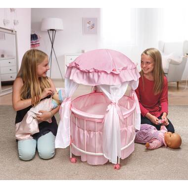 Badger Basket Doll Canopy Crib With Mobile & Storage Bins : Target