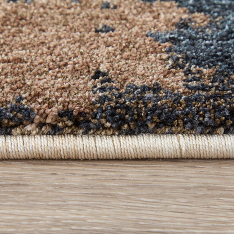 Rockett Modern Abstract Blue Area Rug, Rectangle 9' x 12'