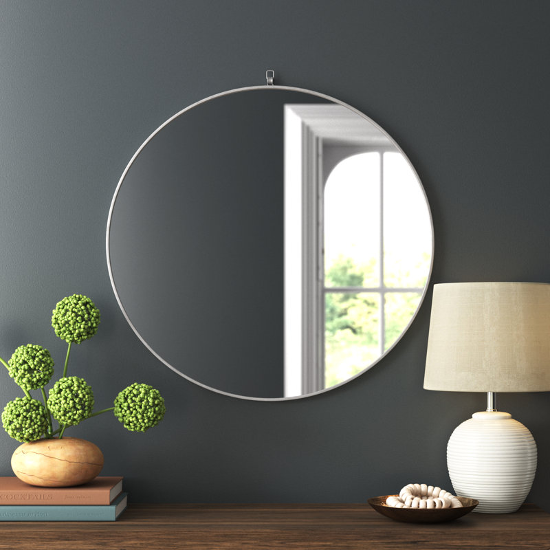 Cassie Mirror, Silver, 32" x 32" 