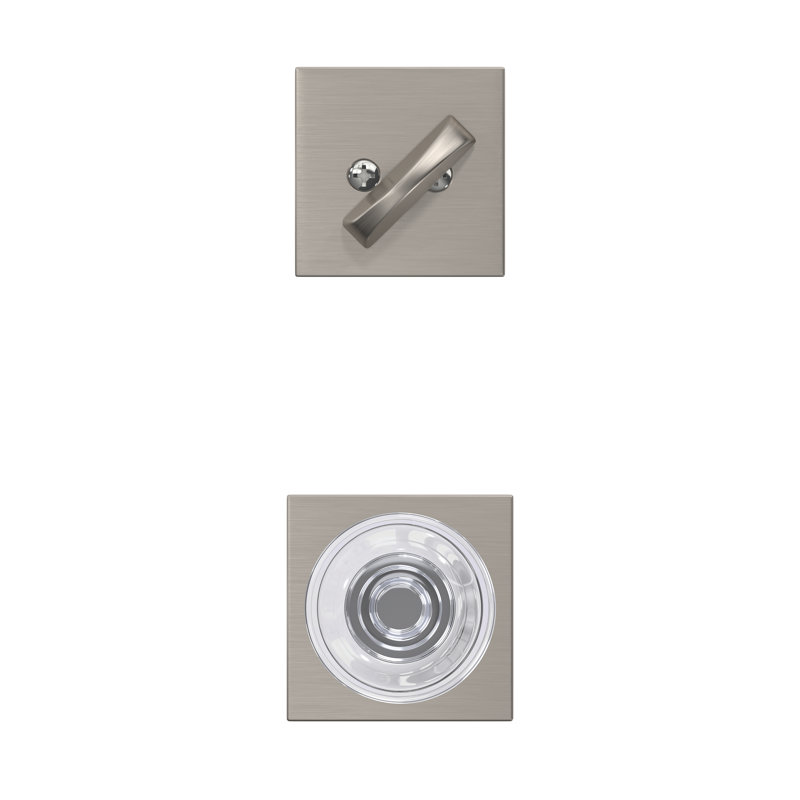 Inactive Interior Knob Rosette Dummy Entry Set, Satin Nickel
