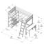 Lit mezzanine simple avec bureau Forbes-515592170