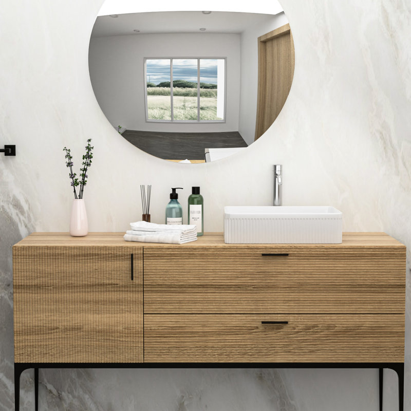 Lavabo vasque de salle de bain rectangulaire en céramique blanche - Design moderne, résistance aux taches, longévité rectangulaire, installation polyvalente