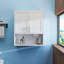 Meuble-lavabo de salle de bain polyvalent à panneau de particules moderne et polyvalent pour salle de bain organisée
