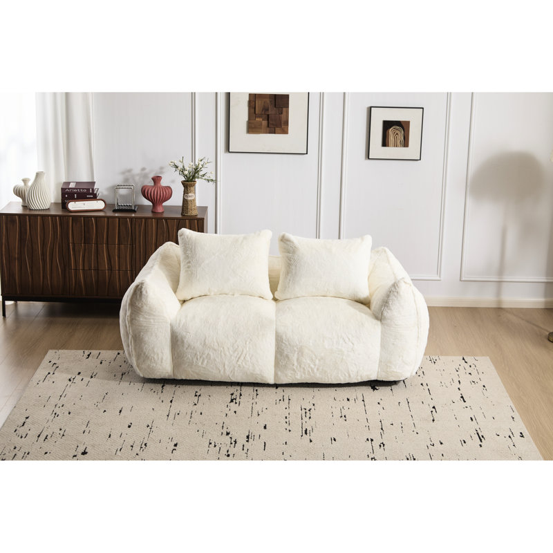 Très grand fauteuil à billes pour adultes, tissu de lapin de haute qualité, confortable, relaxant à la maison, aucun assemblage requis, adultes, coussins, chambre du salon,