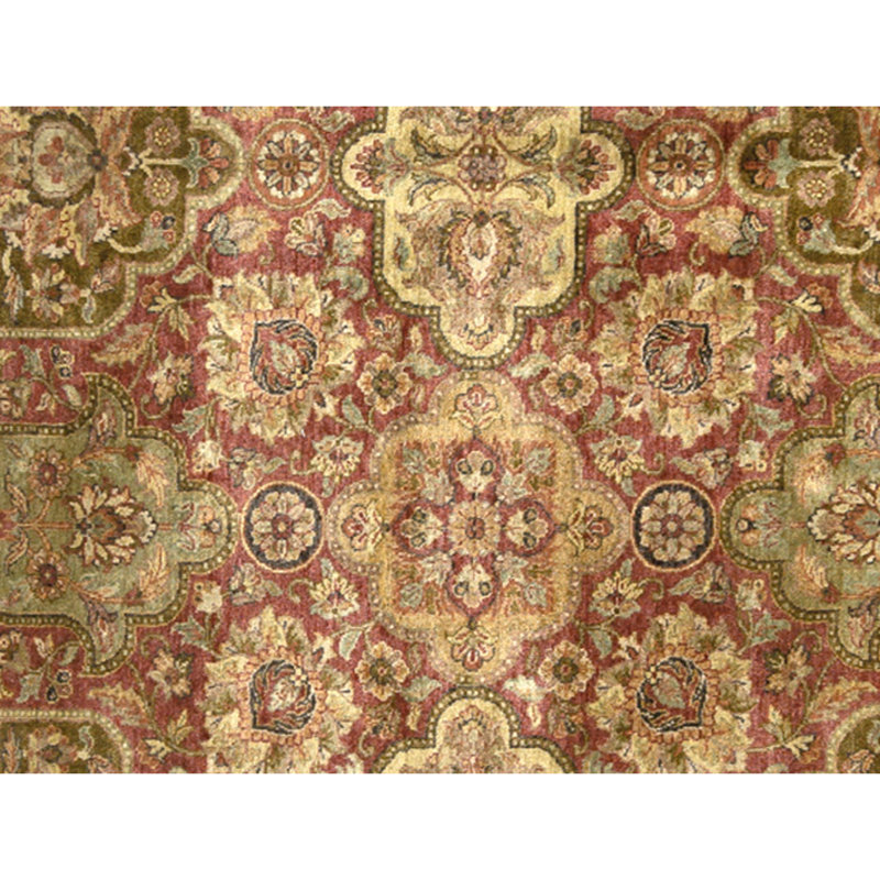 High-Quality Hand-Knotted Red And Black Area Rug
