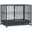 Chenil en métal robuste avec cage verrouillable