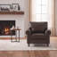 Fauteuil d'appoint rembourré à accoudoirs roulés Luelle-225100637