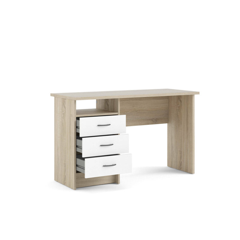 Gouge Computer Desk, Brown/White