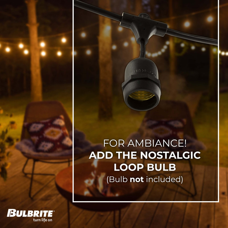 Kaikoa Outdoor 12 - Bulb 360'' Plug-in String Light