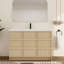 Ensemble de meuble-lavabo simple autoportant 48 po avec plateau en résine Yarnor, ensemble de meuble-lavabo simple 48 po avec lavabo en résine-165720973