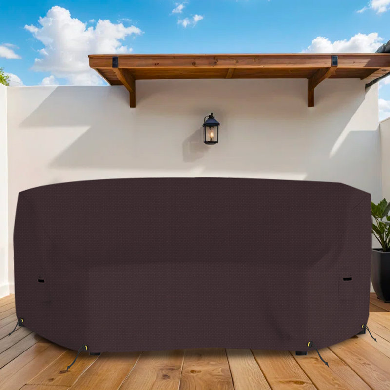 Weatherproof Patio Curved Sectional Sofa Cover, Afrahim Curved Patio Sofa Cover, Cover for Curved Sofa, Coffee