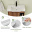 Meuble-lavabo mural 24 po avec comptoir en céramique et porte à fermeture en douceur 24 po