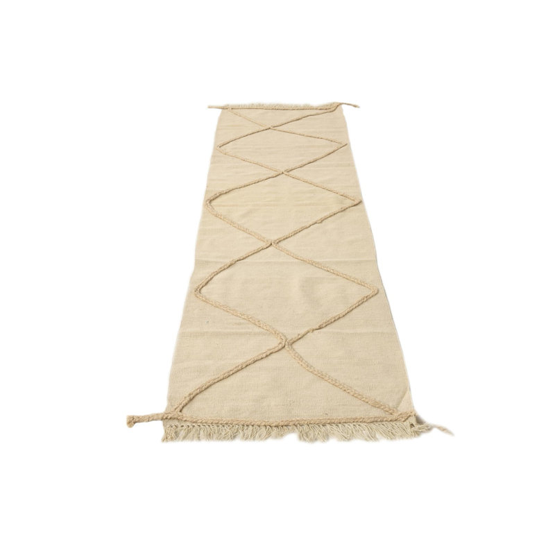 Tapis de couloir ivoire